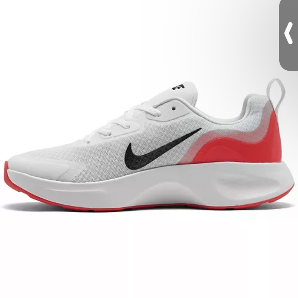 Nike White and Red Running Shoes